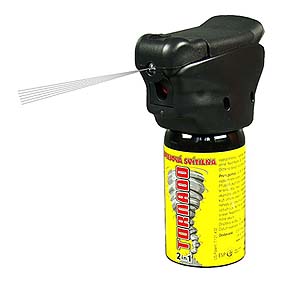 Obranný sprej TORNADO pepřový se světlem 40ml
