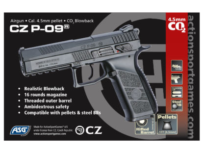 Vzduchová pistole ASG CZ P-09 CO2 4,5mm Diabolky - Image 3