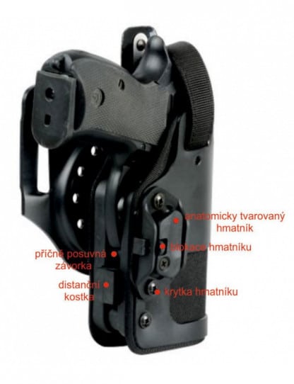 Pouzdro Dasta 720-1 DLB 16/OZ - Glock 19, CZ P-10C - Image 2